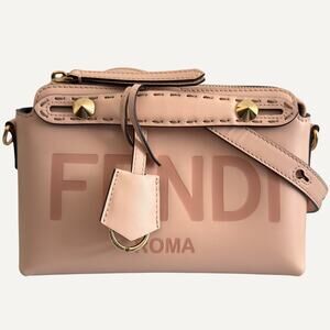 Fendi By The Way Mini 2-Way Leather Shoulder Crossbody Bag Light Pink NEW